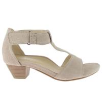 Andrea Conti pumps låg klacki beige nubuck