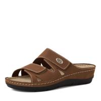 Marco Tozzi slip in brun skinn